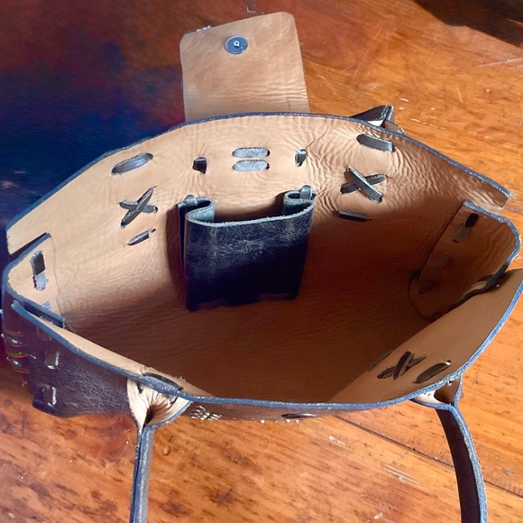 ONE OF A KIND! Calleen Codrero Custom made leather shoulder bag - Picture 2 of 16